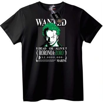 NOONEBRAND Тениска Wanted Roronoa Zoro 32B Беррис - XS, White