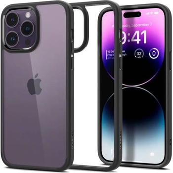 Spigen Калъф Spigen - Ultra Hybrid, iPhone 14 Pro, прозрачен/черен (8809811864588)