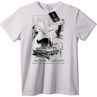 NOONEBRAND Тениска LOST Sabrina Carpenter - 2XL, White