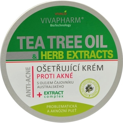 Vivaco VivaPharm Tea Tree Oil & Herbs Extracts krém proti akné 200 ml