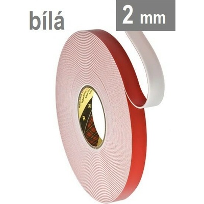 3M VHB 4912-F Obojstranne veľmi silno lepiaca akrylová páska 2 mm 19 mm x 16,5 m biela