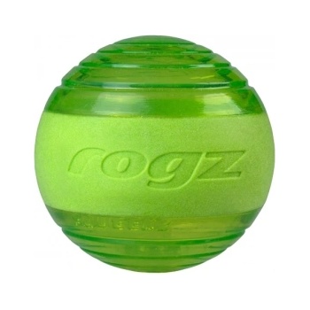 Rogz Squeekz - Кучешка играчка гумена скърцаща топка 6.4 см. зелен