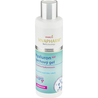 VIVACO Vivapharm sprchový gel s kyselinou hyaluronovou pro mytí těla i vlasů 200 ml