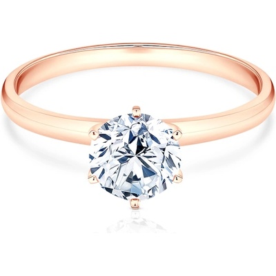SAVICKI Годежен пръстен savicki: розово злато, лабораторен диамант