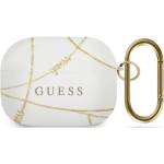 Guess GUACAPTPUCHWH калъф за AirPods Pro бял, Gold Chain Collection (GUACAPTPUCHWH)