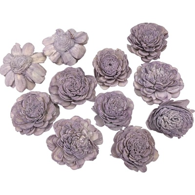 Aranžérske Shola kvety Cínia 6cm 10ks - vintage fialové