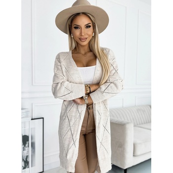 numoco Бежова дамска дълга жилетка Numoco numoco | Bezhov | ЖЕНИ | ЕДИН РАЗМЕР