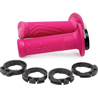 gripy LOCK-ON D100 (offroad) dĺžka 125/130 mm (4 vačky), DOMINO (rúžové)