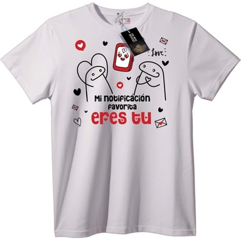 NOONEBRAND Тениска Любимото ми известие си ти - 2XL, White