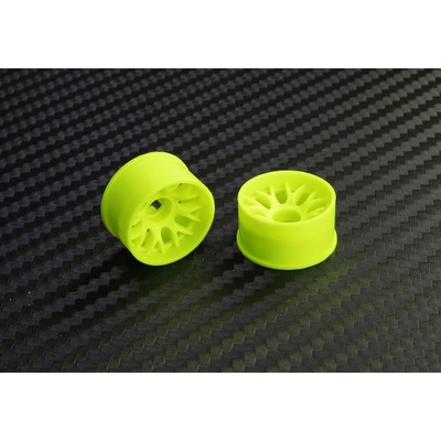 PN Racing Mini-Z 2WD Machine Cut BBS REAR Wheel F0 Yellow 2 ks