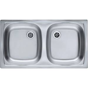 Alveus Basic - Мивка 78x44 см, от неръждаема стомана 1039144 (1039144) Мивка за вграждане
