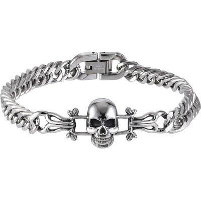 Free Style Náramek z chirurgické oceli lebka BSS948