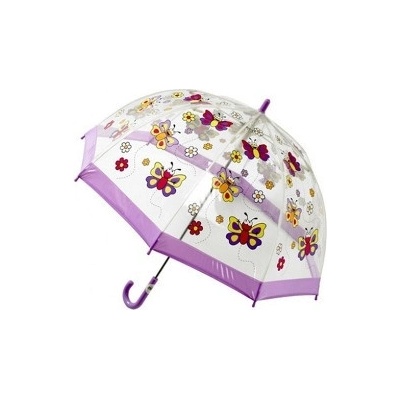 Blooming Brollies Dětský průhledný holový deštník Buggz Kids Stuff Butterfly BUBY