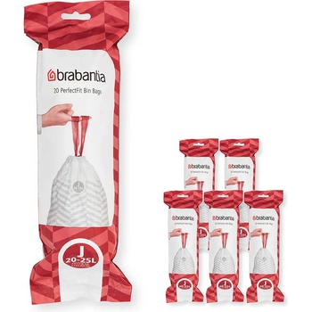 Brabantia Торба за кош Brabantia PerfectFit Sort&Go/Bo размер J, 20-25L, 120 броя, кутия (1005587)