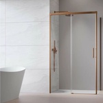 Radaway Правоъгълна душ кабина с плъзгаща се врата Radaway Idea KDJ 140x110 см, матирана мед-прозрачно покритие, лява (387044-93-01L+387053-93-01R)