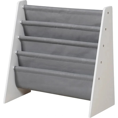 Детска етажерка за книги и играчки Ginger Home - Бяло-сива (JWTR-3029-WG)