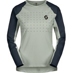 Scott Дамска фланелка с дълъг ръкав за колоездене Scott Women's Tee Trail Vertic Pro L/S Cycling jersey - Spray Grey / Dark Blue - размер XS (156-2318-0411)