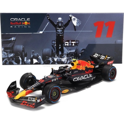Minichamps Red bull F1 Rb18 Team Oracle Red Bull Racing N 11 Winner Singapore Gp 2022 Sergio Perez Matná Modrá Žlutá Červená 1:18