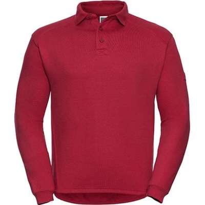 Russell Unisex mikina s golierom R-012M-0 Classic Red