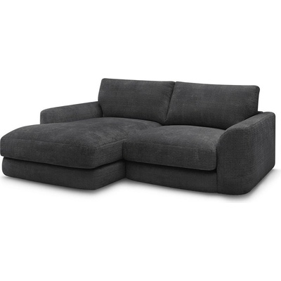 Bobochic Черен шенилов ъглов диван (ляв ъгъл) Leonore - Bobochic Paris (109482)