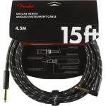 Fender Deluxe Series Black 4, 5 m Директен - Ъглов Инструментален кабел (0990820085)
