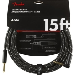 Fender Deluxe Series Black 4, 5 m Директен - Ъглов Инструментален кабел (0990820085)