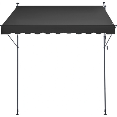 SucceBuy Balkonová markýza 250x120x218-309 CM s klikou UV80+