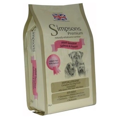Simpsons Premium Adult Sensitive losos & brambory 2 x 12 kg