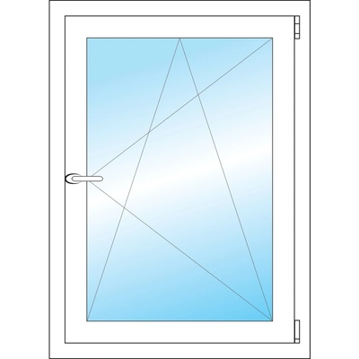 OKNA HNED Plastové okno 67x92 cm (670x920 mm) bílé otevíravé a sklopné pravé