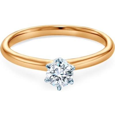 SAVICKI Годежен пръстен Savicki: двуцветно злато, лабораторен диамант