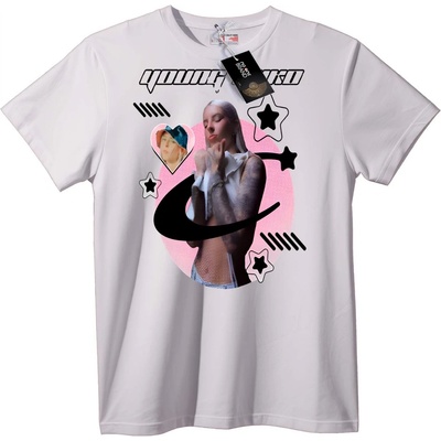 NOONEBRAND Тениска Градска любов сърце - 2XL, White