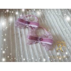 Radi handmade Ластички за коса от дантела и кадифе- 2 бр (029)