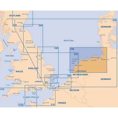 Námořní mapa Imray C26 Southern North Sea - IJmuiden to Die Elbe Passage Chart IMC26