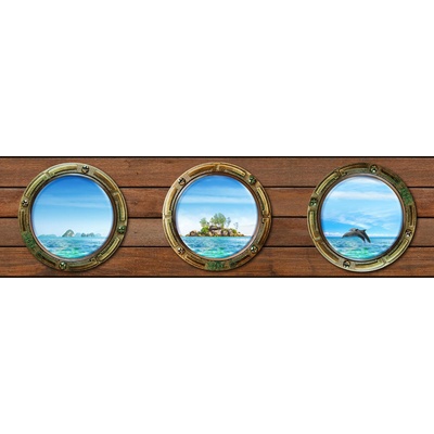 AG Design WB-8221 samolepící bordura Ostrov, rozměry 0,14 x 5 m – Zboží Dáma