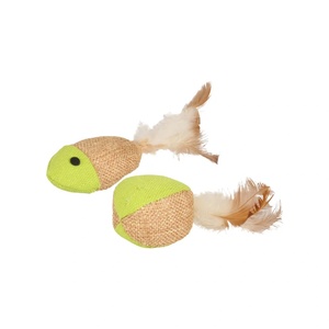 Flamingo Ball and fish with feathers 10 cm