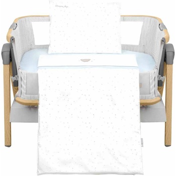Image 1 of KikkaBoo Бебешки спален комплект от 5 части за мини кошара KikkaBoo - Dream Big, син (41101050062)