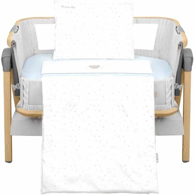 KikkaBoo Бебешки спален комплект от 5 части за мини кошара KikkaBoo - Dream Big, син (41101050062)