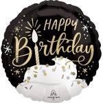 Anagram Фолиев Балон Happy Birthday - Черно и Златно (4695101)