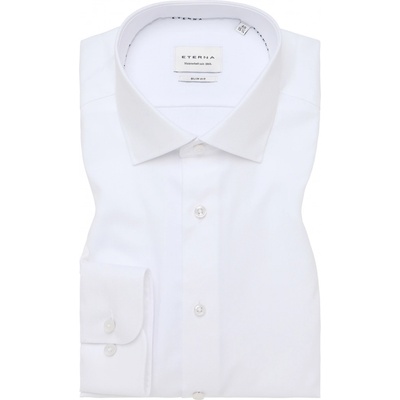 Eterna pánska bavlnená štruktúrovaná košeľa slim fit biela