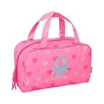 Benetton Пътническа Чантичка Benetton Heart Розов 31 x 14 x 19 cm