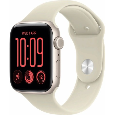 Apple Watch SE 3 GPS 44mm Starlight Aluminium Case with Sand Sport Band - M/L MJL54MP/A