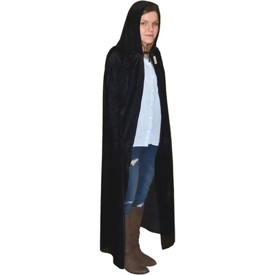 Plášť čierny s kapucňou 130cm