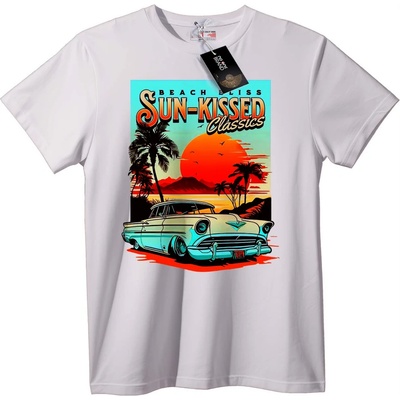 NOONEBRAND Тениска Класически Слънчев Плаж - XL, White