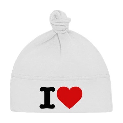 Dětská čepice s uzlem I love