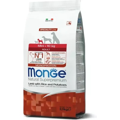 Monge Speciality Line Mini Adult Monoprotein lamb with rice & potatoes 2,5 kg