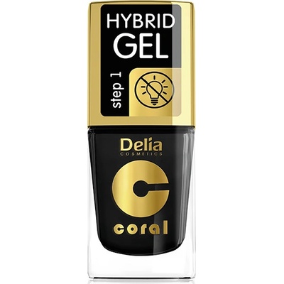 Delia Hybrid Coral Gel lak 26 černá 11 ml