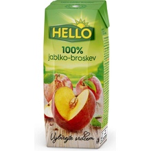 Hello 100% Jablková šťava broskyňa 18 x 250 ml