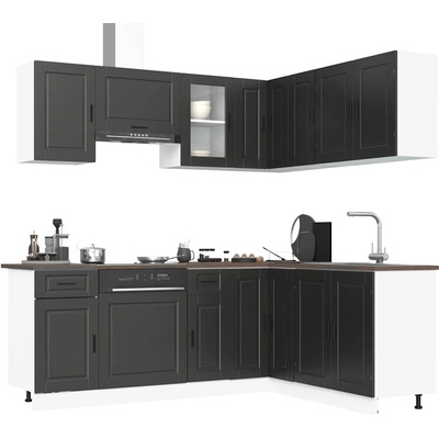 vidaXL Комплект кухненски шкафове от 11 части Porto, инженерно дърво (3314962)