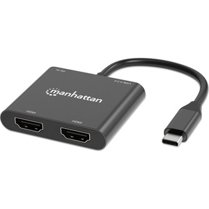 Manhattan кабелен преходник - USB-C PD към Dual-HDMI адаптер за монитор за лаптоп и таблет 154321 (154321)