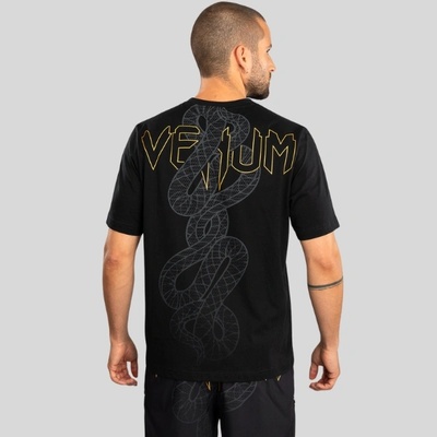 Venum - Боксова Екипировка | Официален Вносител за България Тениска Venum Serpenti Black/Silver/Gold - L